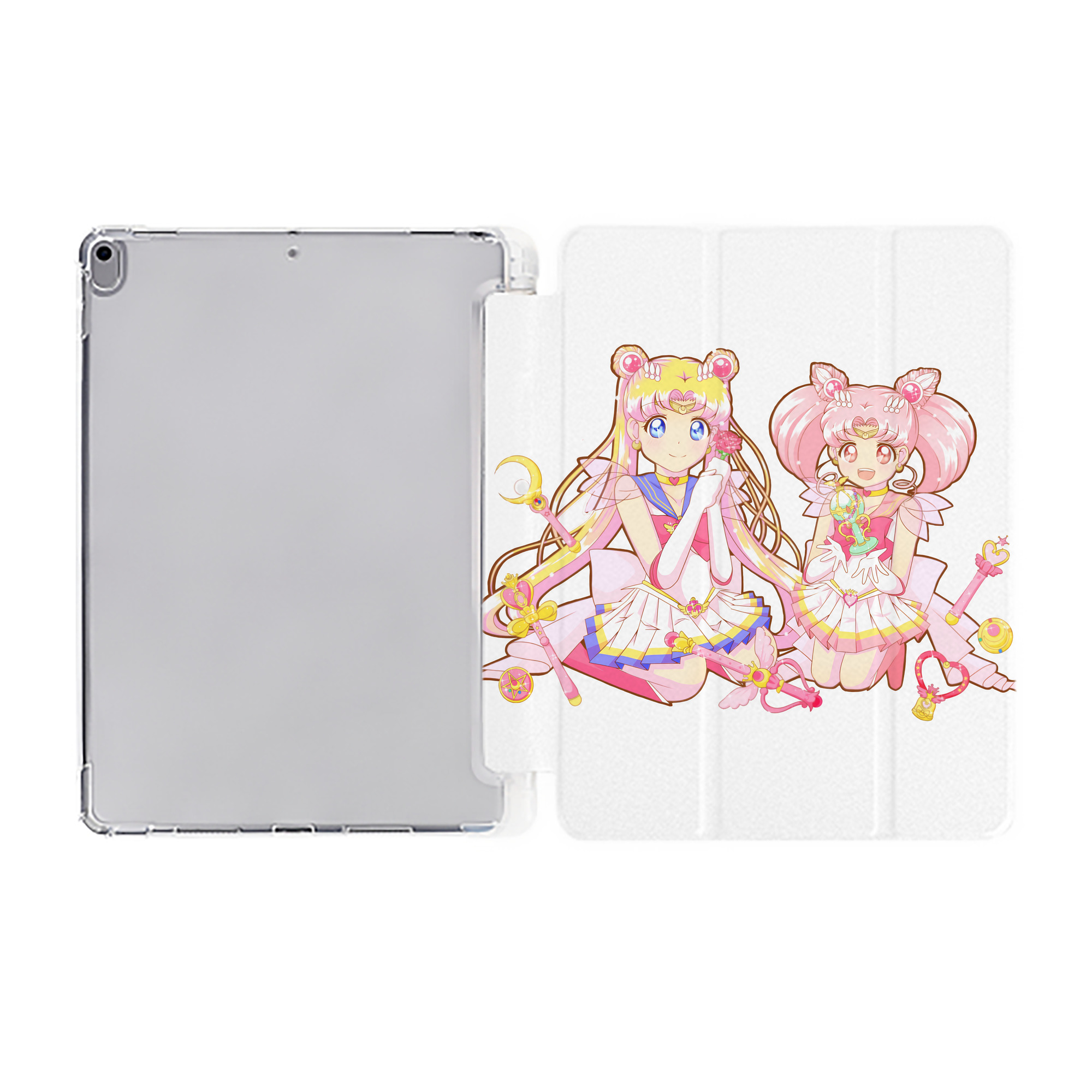 （画像用） 美少女戦士セーラームーン 月野 うさぎ つきの うさぎ Sailor Moon Tsukino Usagi IPad ケース ペン収納付き 三つ折りスタンド PUレザー×シリコン 対応機種9.5/10.5/10.9インチ